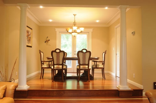 Hardwood flooring living and dinning room